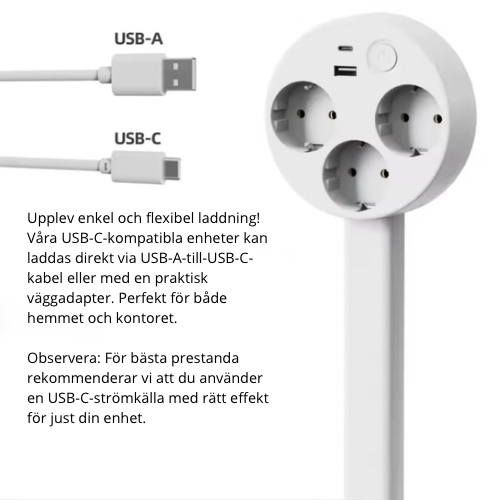 FlexiCharge™ Utdragbart Multiuttag