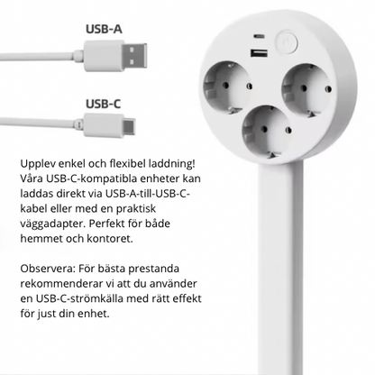 FlexiCharge™ Utdragbart Multiuttag